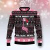 Flamingo Naughty List Christmas Christmas Awesome Ugly Sweater - Narides