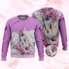 Flower Horse Purple Christmas Limited Ugly Sweater - Narides