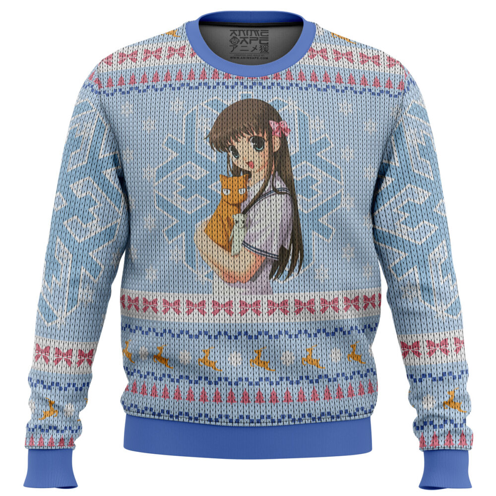 Fruits Basket Tooru Honda Ugly Christmas Sweater - Holiday Jumper Sweatshirt - Narides