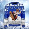 Funny Christmas Jesus Skateboarding On Snow Christmas Ugly Sweater - Narides