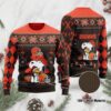 Funny Joe Cool Snoopy And Woodstock Cleveland Browns Christmas Ugly Sweater - Narides