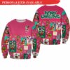 Personalized Funny Pink Minnie Mouse Disney Ugly Christmas 3D Sweater - Ugly Christmas Sweater - Narides