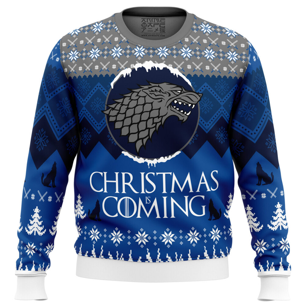 Game of Thrones Christmas is Coming Ugly Christmas Sweater - Holiday Jumper Sweatshirt - Narides