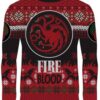 Game Of Thrones Fire Blood Targaryen Christmas Awesome Ugly Sweater - Narides