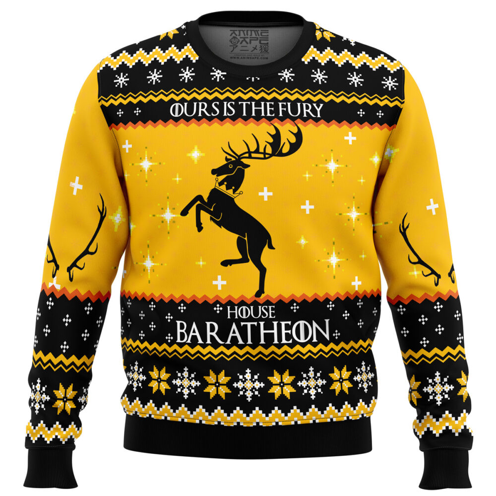 Game of Thrones House Baratheon Ugly Christmas Sweater - Holiday Jumper Sweatshirt - Narides