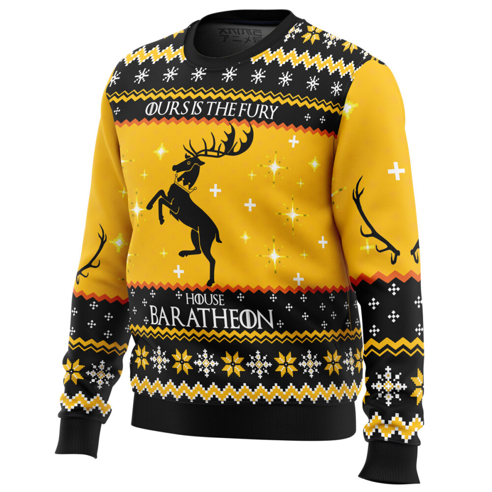 Game of Thrones House Baratheon Ugly Christmas Sweater - Holiday Jumper Sweatshirt - Narides