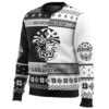 Game of Thrones House Black and White Ugly Christmas Sweater - Holiday Jumper Sweatshirt - Narides