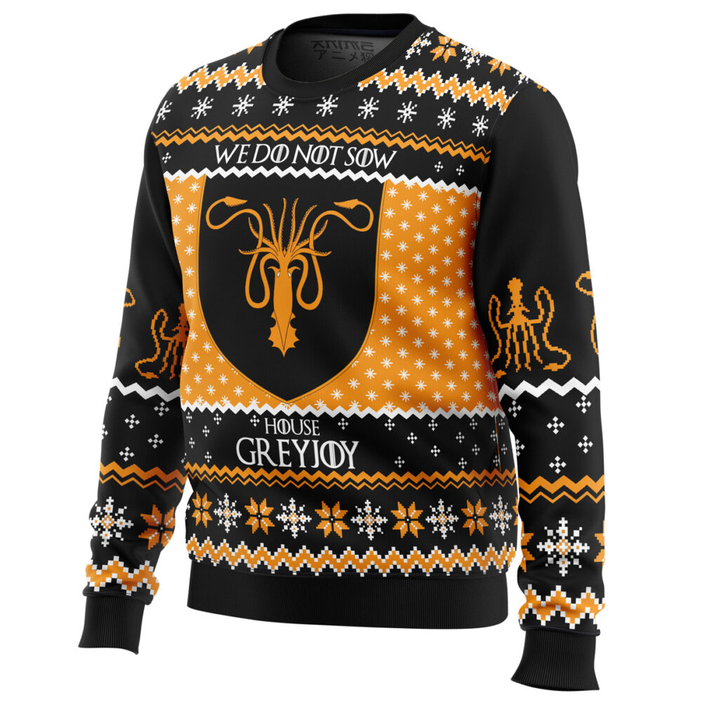 Game of Thrones House Greyjoy Ugly Christmas Sweater - Holiday Jumper Sweatshirt - Narides