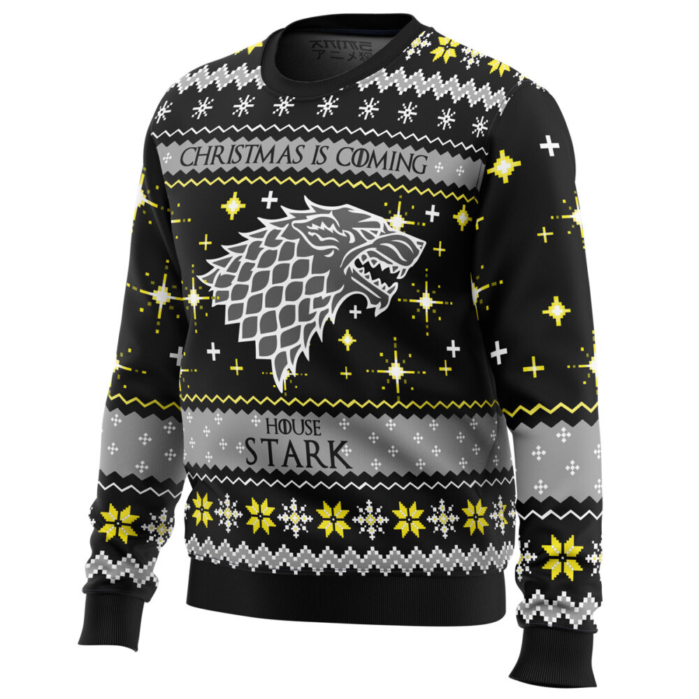 Game of Thrones House Stark Ugly Christmas Sweater - Holiday Jumper Sweatshirt - Narides