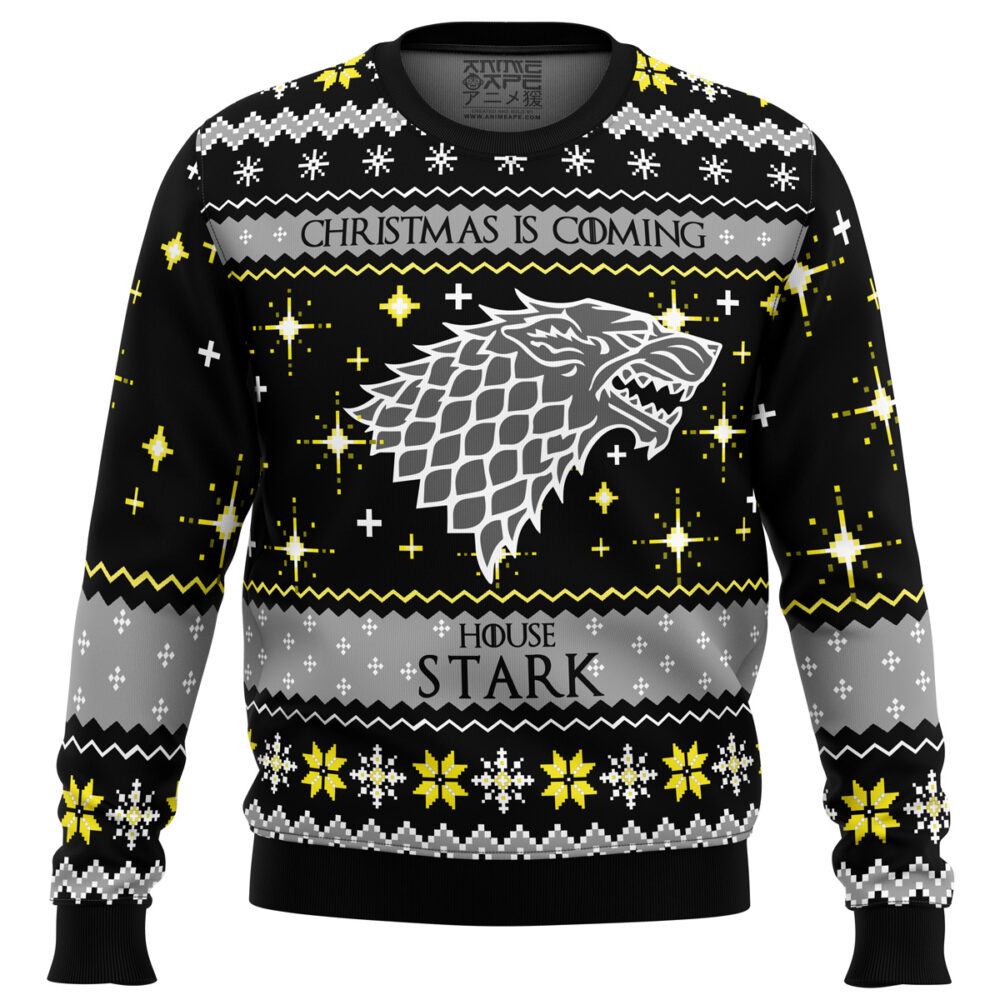 Game of Thrones House Stark Ugly Christmas Sweater - Holiday Jumper Sweatshirt - Narides