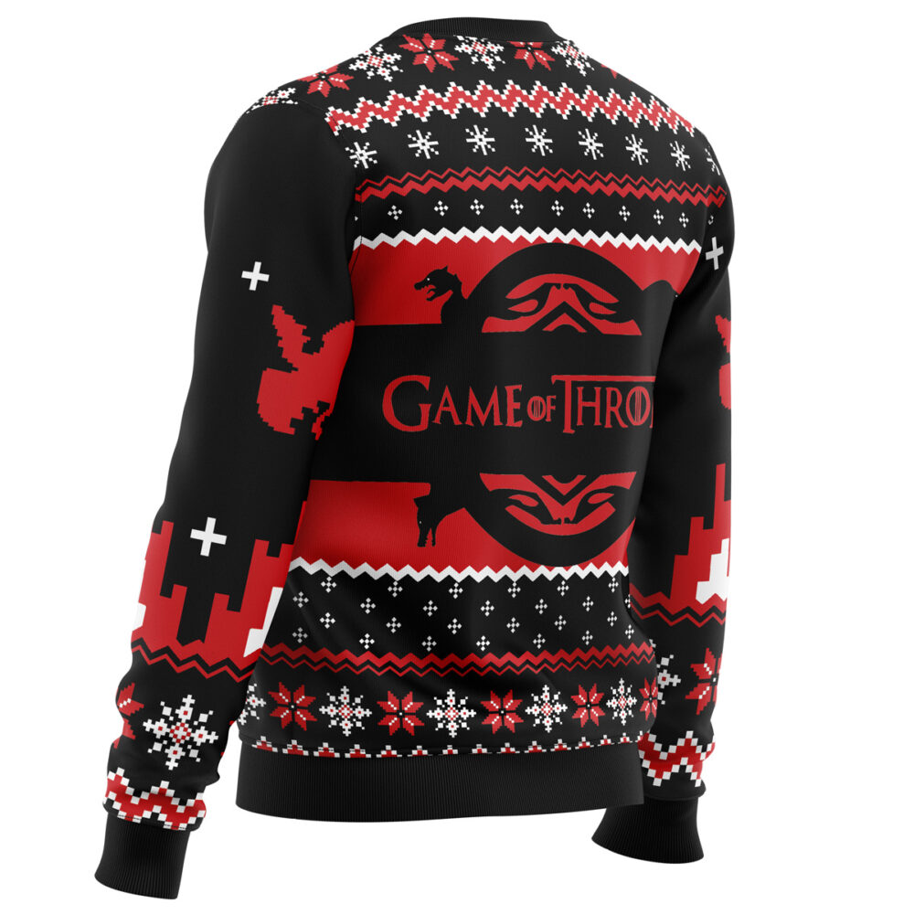 Game of Thrones House Targaryen Ugly Christmas Sweater - Holiday Jumper Sweatshirt - Narides