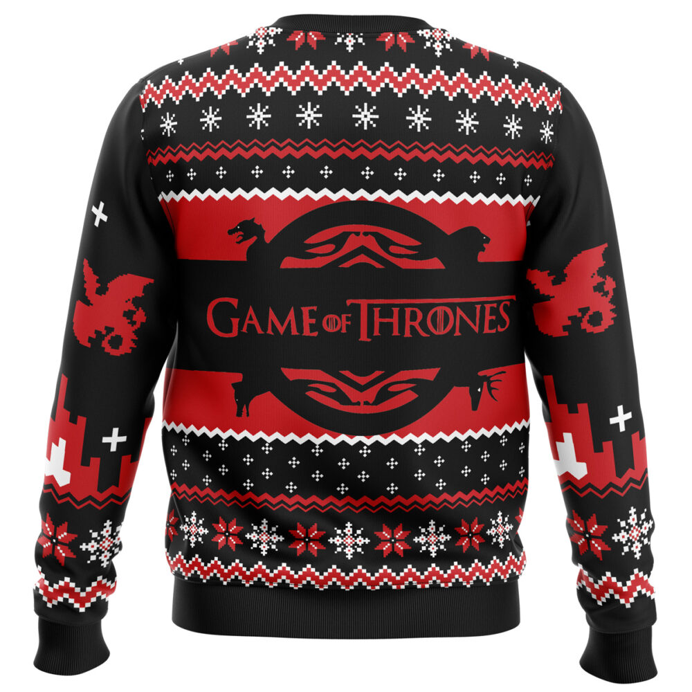 Game of Thrones House Targaryen Ugly Christmas Sweater - Holiday Jumper Sweatshirt - Narides