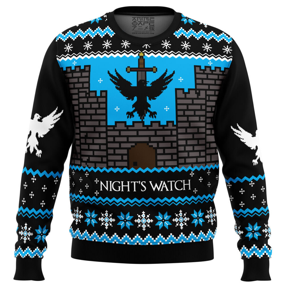 Game of Thrones Night's Watch Ugly Christmas Sweater - Holiday Jumper Sweatshirt - Narides