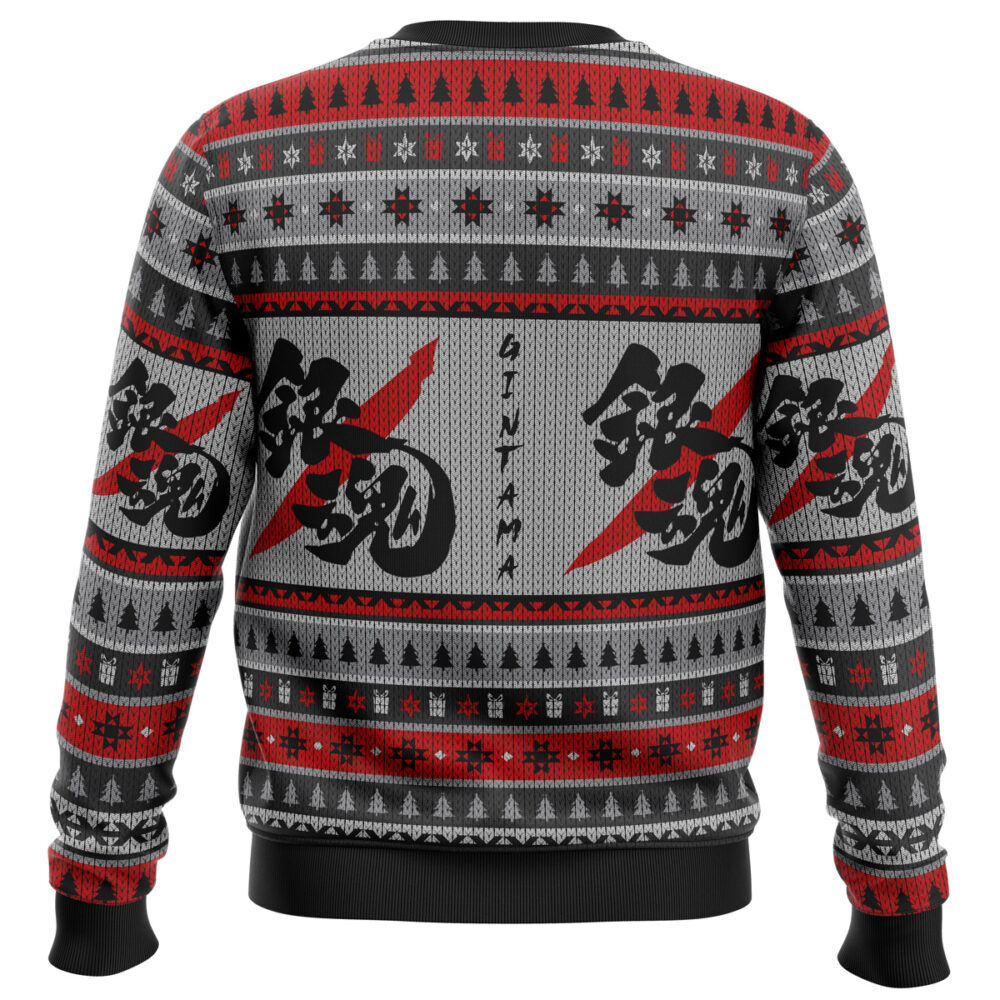 Gintama Shinsuke and Gintoki Ugly Christmas Sweater - Holiday Jumper Sweatshirt - Narides