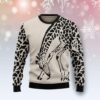 Giraffe Pattern Christmas Ugly Sweater - Narides