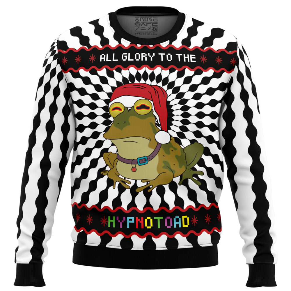 Glory To The Hypnotoad Ugly Christmas Sweater - Holiday Jumper Sweatshirt - Narides