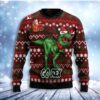 Go Rex Santa Sleigh Dinasour Christmas Ugly Sweater - Narides