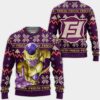 Golden Frieza Christmas Anime Dragon Ball Xmas Awesome Ugly Sweater - Narides