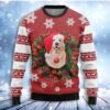 Golden Retriever Christmas Wreath Christmas Limited Ugly Sweater - Narides