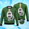 Guitar Bass Blue Flowers Christmas Limited Ugly Sweater - Narides