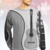 Guitar Kvh Christmas Crewneck Sweatshirts Merry Christmas Limited Ugly Sweater - Narides