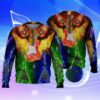 Guitar Powerful Fire And Ice Christmas Awesome Ugly Sweater - Narides