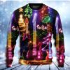 Guitar Tree Happy Glow Light Style Christmas Ugly Sweater - Narides