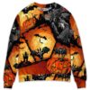 Halloween Bat Pumpkin Scary Christmas Jumpers Awesome Ugly Sweater - Narides