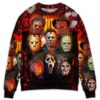 Halloween Horror Movie Characters Blood Scary Christmas Jumpers Limited Ugly Sweater - Narides