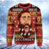 Harden No Shave December Christmas Ugly Sweater - Narides