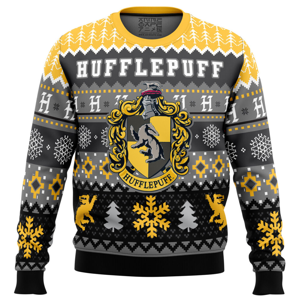 Harry Potter Hufflepuff House Ugly Christmas Sweater - Holiday Jumper Sweatshirt - Narides