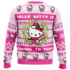 Hello Kitty is Coming to Town Ugly Christmas Sweater - Holiday Jumper Sweatshirt - Narides