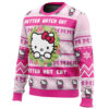 Hello Kitty is Coming to Town Ugly Christmas Sweater - Holiday Jumper Sweatshirt - Narides