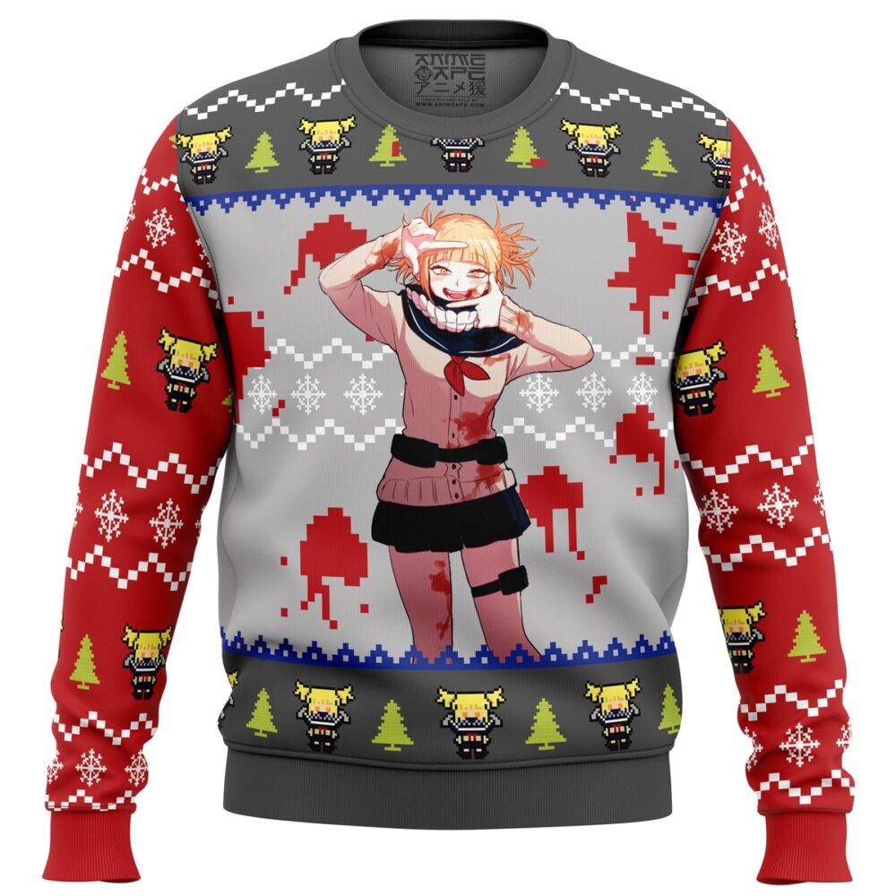 Himiko Toga My Hero Academia Ugly Christmas Sweater - Holiday Jumper Sweatshirt - Narides