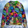 Hippie Alien Frogs Love Peace Christmas Limited Ugly Sweater - Narides