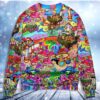 Hippie Mushroom Hallucinogenic Psychedelic Christmas Awesome Ugly Sweater - Narides