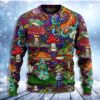 Hippie Mushroom Peace Lover Christmas Ugly Sweater - Narides