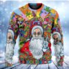 Hippie Santa Claus Color Christmas Ugly Sweater - Narides