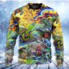 Hippie Turtle Colorful Art Peace Christmas Limited Ugly Sweater - Narides