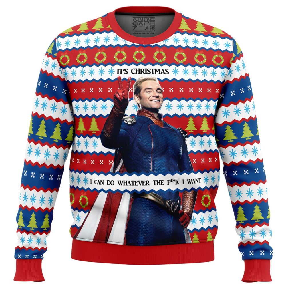 Homelander The Boys Ugly Christmas Sweater - Holiday Jumper Sweatshirt - Narides