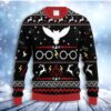 Hp Hp Owl The Deathly Hallows Symbol Black Red Christmas Ugly Sweater - Narides