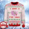 I Want A Hippopotamus For Xmas Christmas Limited Ugly Sweater - Narides