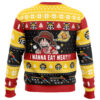 I Want To Eat Meat Luffy One Piece Ugly Christmas Sweater - Holiday Jumper Sweatshirt - Narides