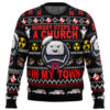 In My Town Ghost Busters Ugly Christmas Sweater - Holiday Jumper Sweatshirt - Narides