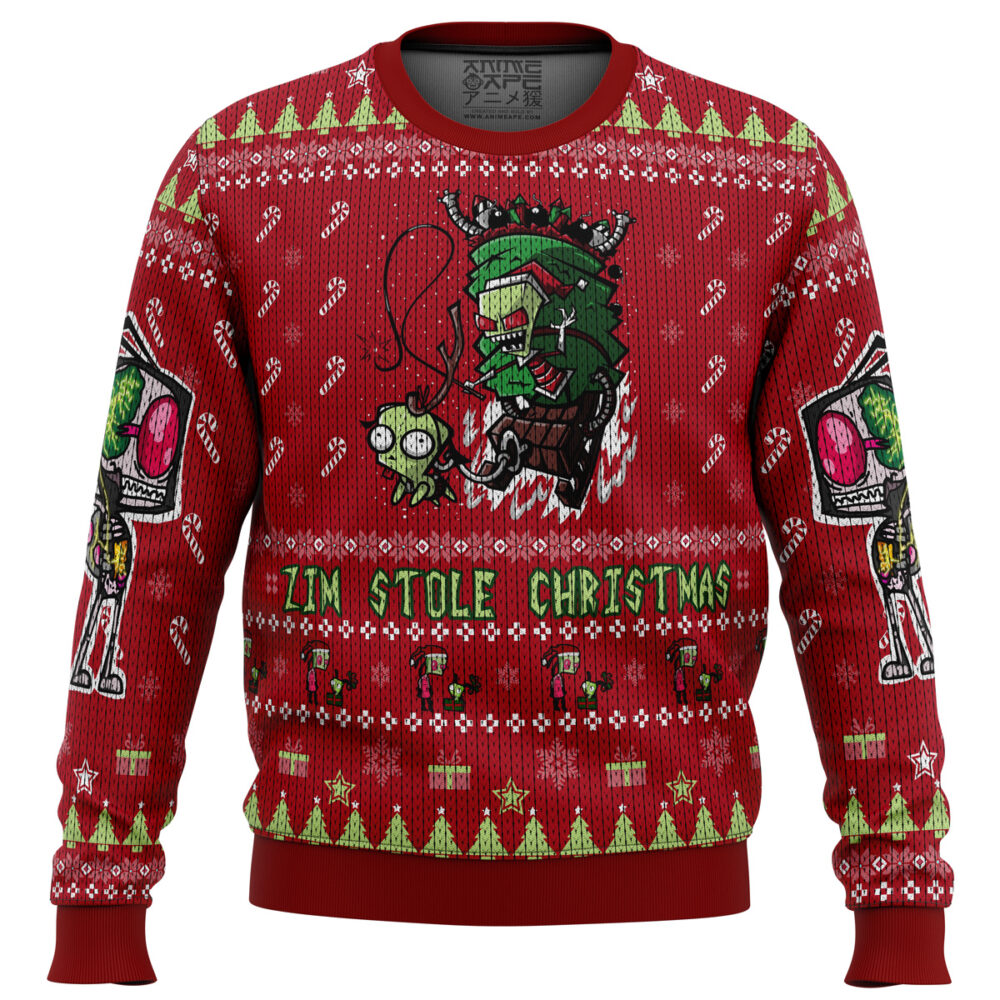 Invader Zim Doom Doom Doom Ugly Christmas Sweater - Holiday Jumper Sweatshirt - Narides