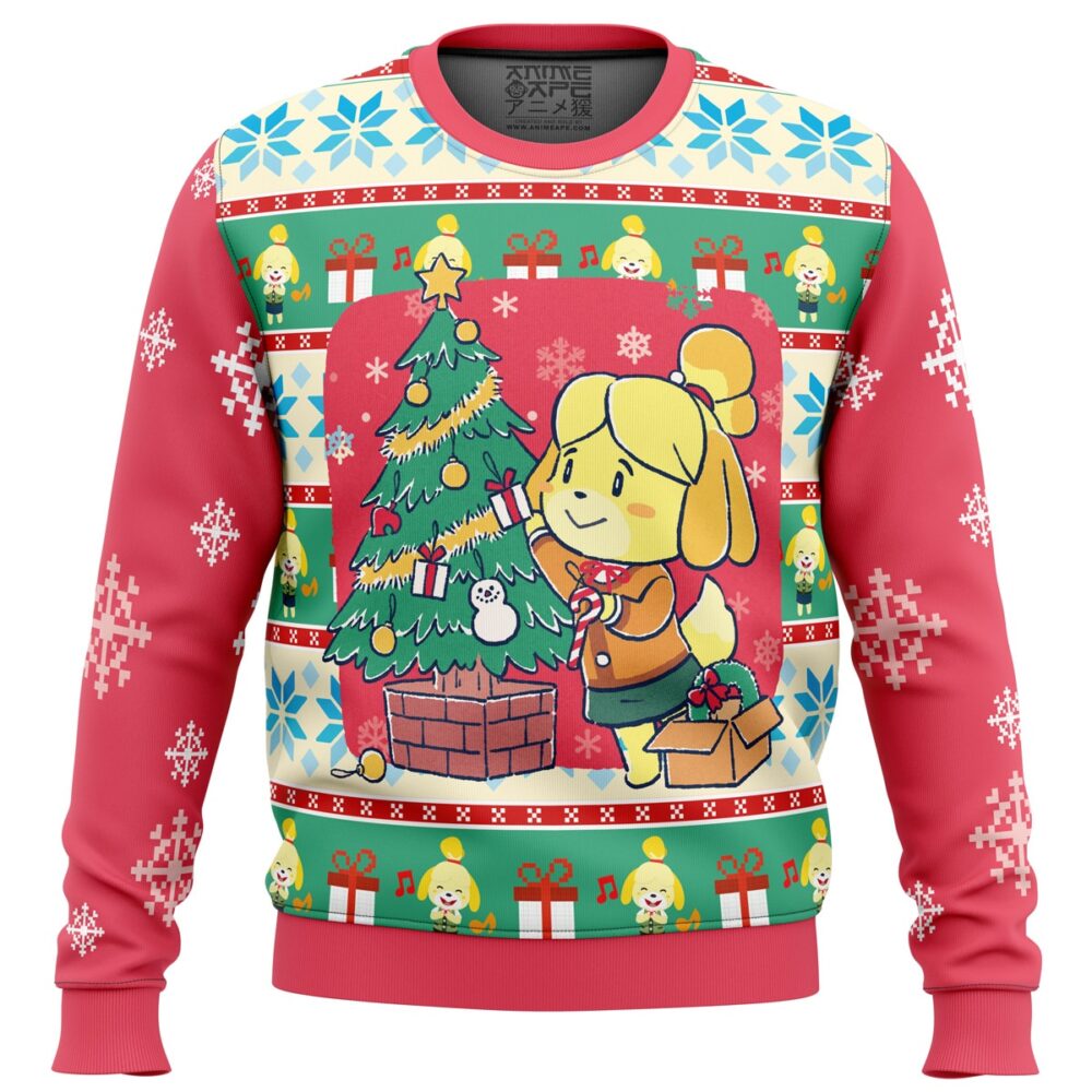 Isabelle Animal Crossing Ugly Christmas Sweater - Holiday Jumper Sweatshirt - Narides