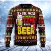 It Is The Most Wonderful Time For Beer Christmas Awesome Ugly Sweater - Narides