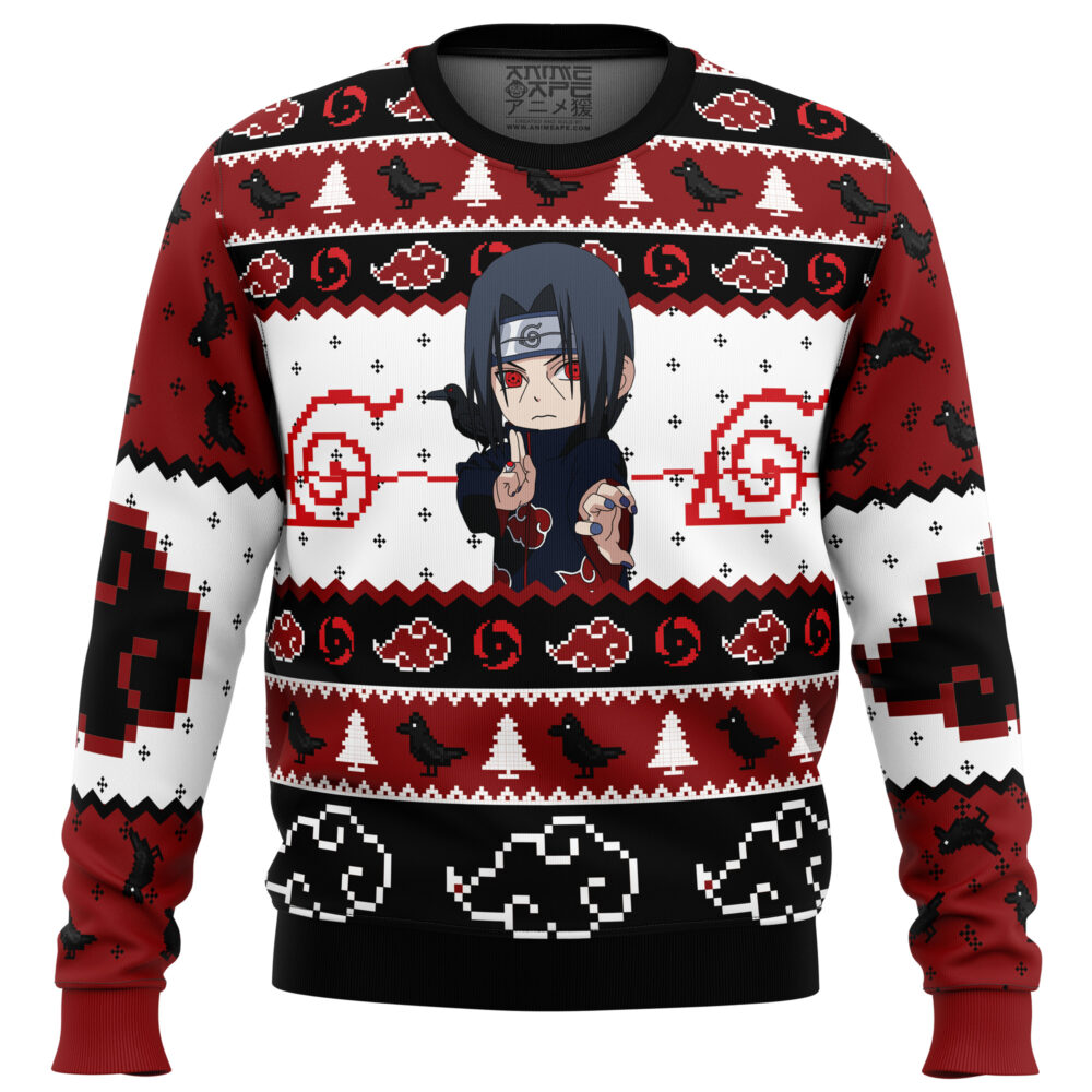 Itachi Uchiha Chibi Akatsuki Ugly Christmas Sweater - Holiday Jumper Sweatshirt - Narides