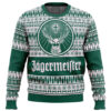 Jagermeister Green Ugly Christmas Sweater - Holiday Jumper Sweatshirt - Narides