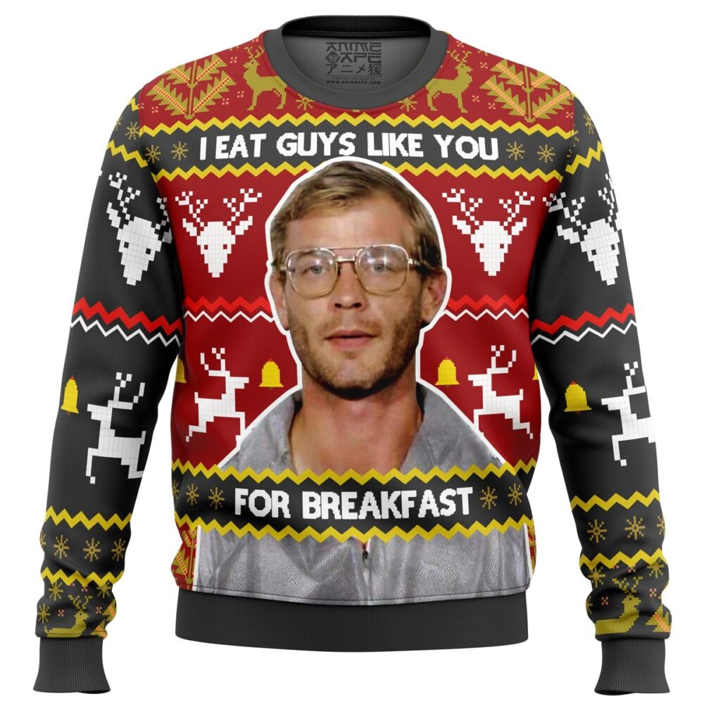 Jeffrey Dahmer Ugly Christmas Sweater - Holiday Jumper Sweatshirt - Narides